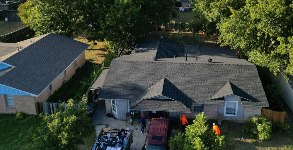 Professional roof repair process